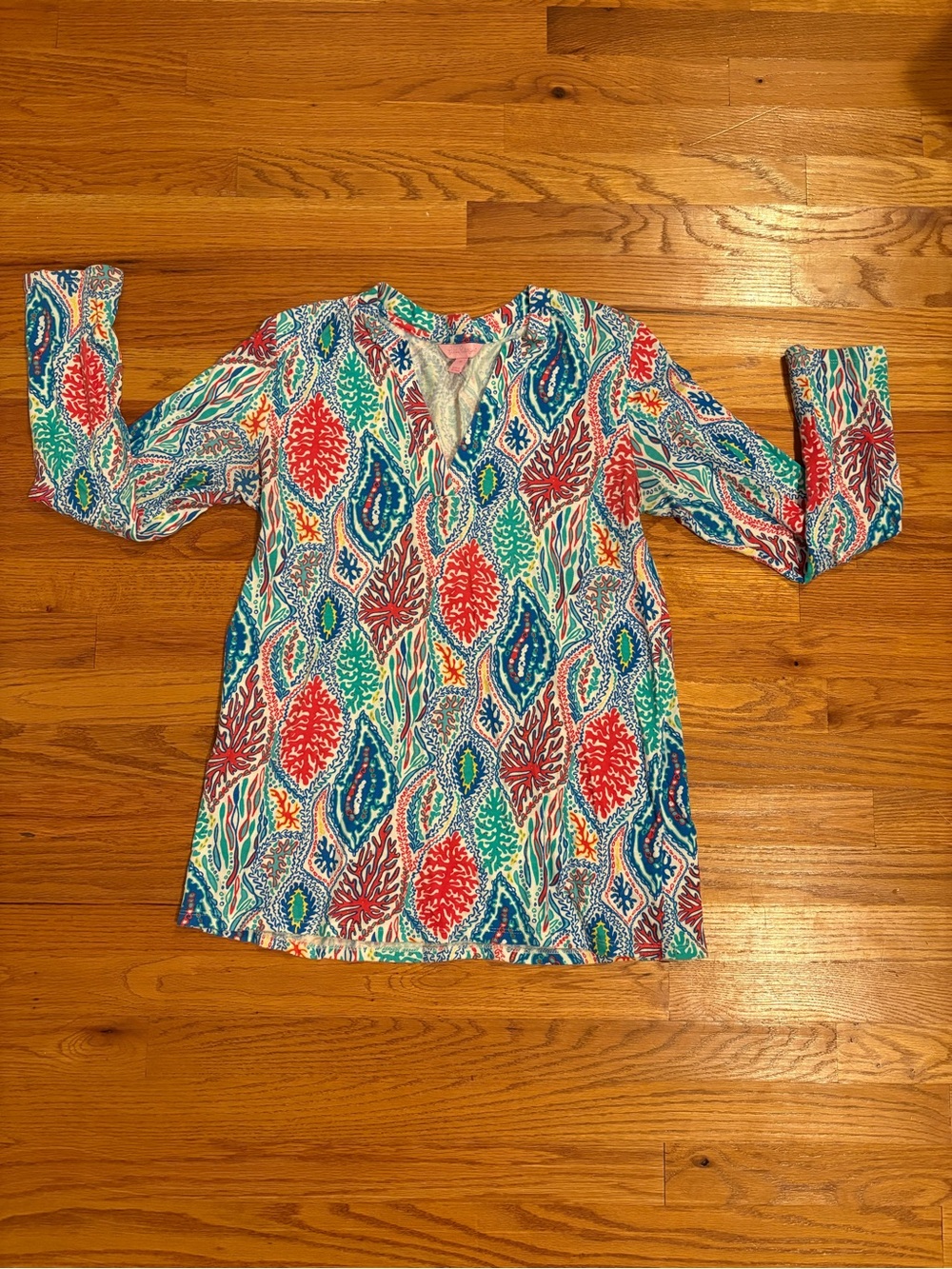Lilly Pulitzer Multicolor V-Neck Tunic Top